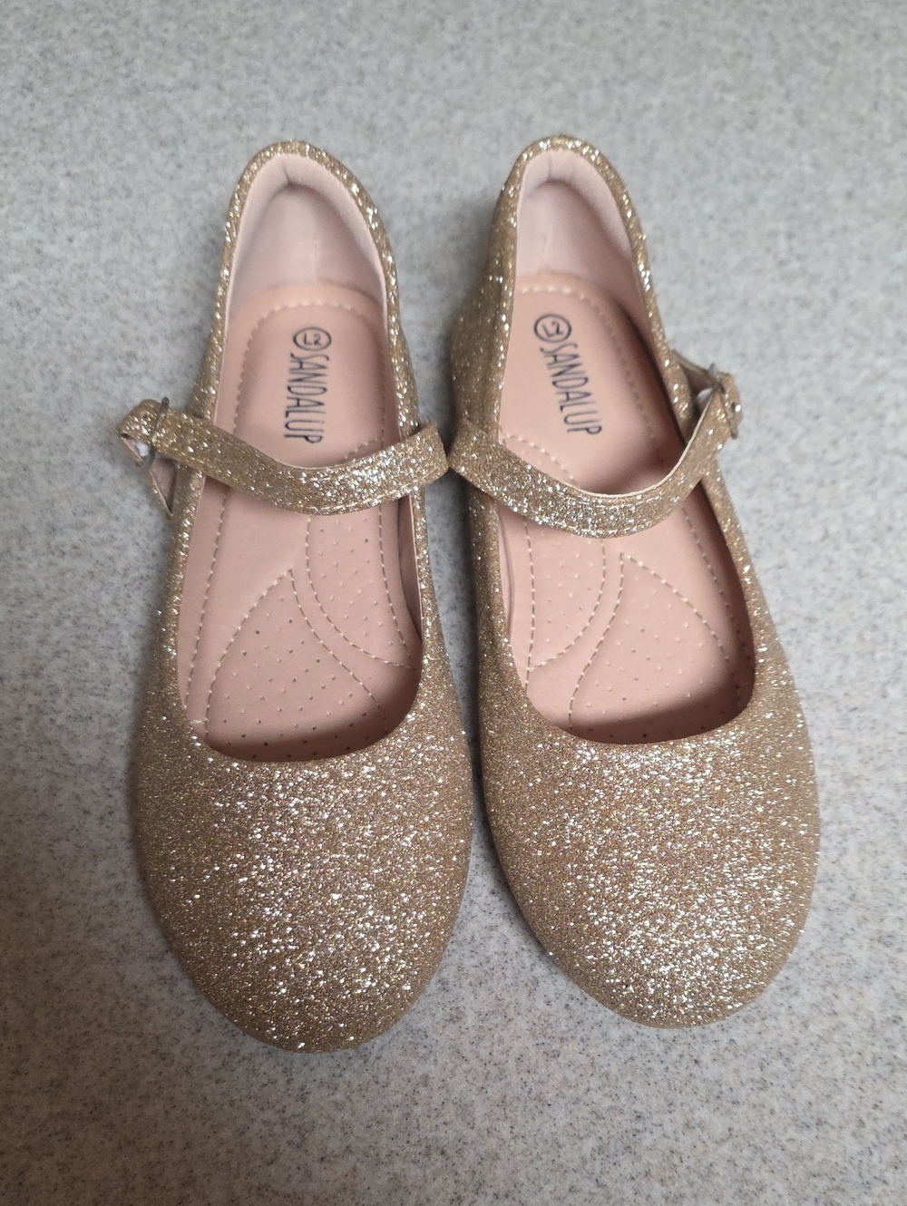 Glitter Mary Jane Dress Shoes for Girls - Gold